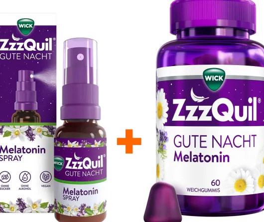Wick ZzzQuil Gute Nacht 60 Stück + Wick ZzzQuil Gute Nacht Spray 30 ml