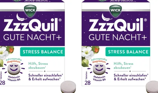 WICK ZzzQuil Gute Nacht+ Stress Balance 2 x 28 Tabletten
