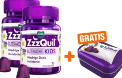 Wick ZzzQuil Kids 2 x 30 Weichgummis + gratis Wick ZzzQuil Reise-Dose 1 Stück