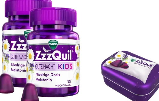 Wick ZzzQuil Kids 2 x 30 Weichgummis + gratis Wick ZzzQuil Reise-Dose 1 Stück
