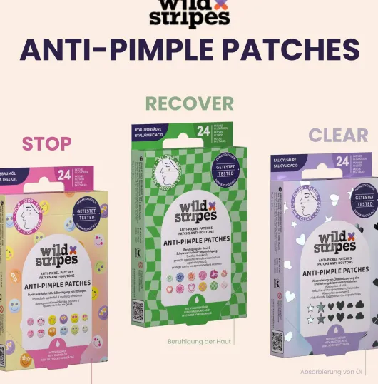 Wild Stripes Anti-Pickel Patches Smile Stop 24 Stück
