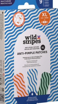Wild Stripes Anti-Pimple Patches XL Clear 9 Stück