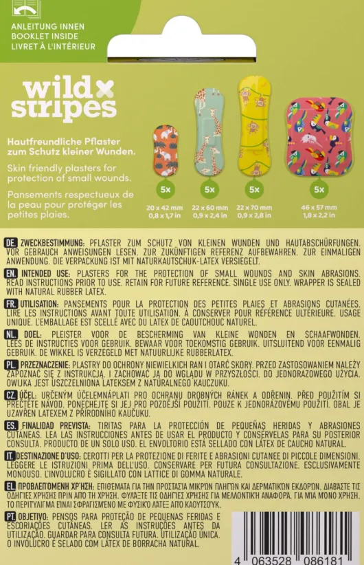 Wild Stripes Kids Sensitive Jungle Vibe 20 Pflaster