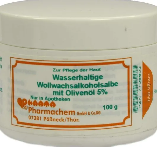 Wollwachsalkoholsalbe Wasserhaltig Mit Oliven-Öl 5 % 100 G