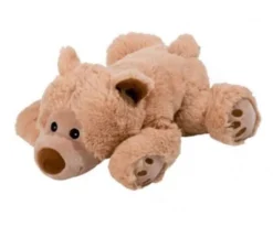 Wärme Stofftier Bär William Hellbraun Liegend 1 Stück