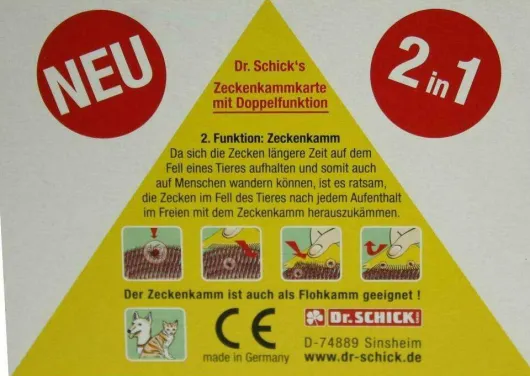 Zeckenkammkarte 1 Stück