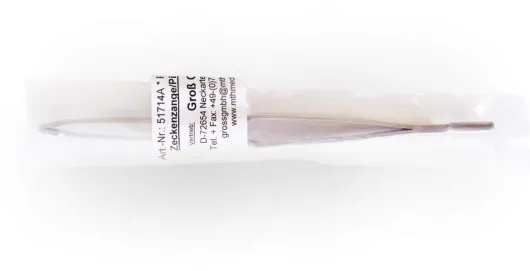 Zeckenzange Pinzette 17 cm Rostfrei