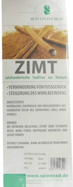 Zimtsohlen Dunkel 39-40 2 Stück