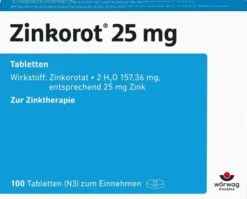 Zinkorot 25 mg 100 Tabletten