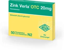 Zink Verla Otc 20 mg 50 Filmtabletten