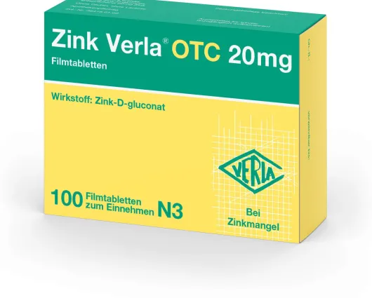 Zink Verla Otc 20 mg 100 Filmtabletten