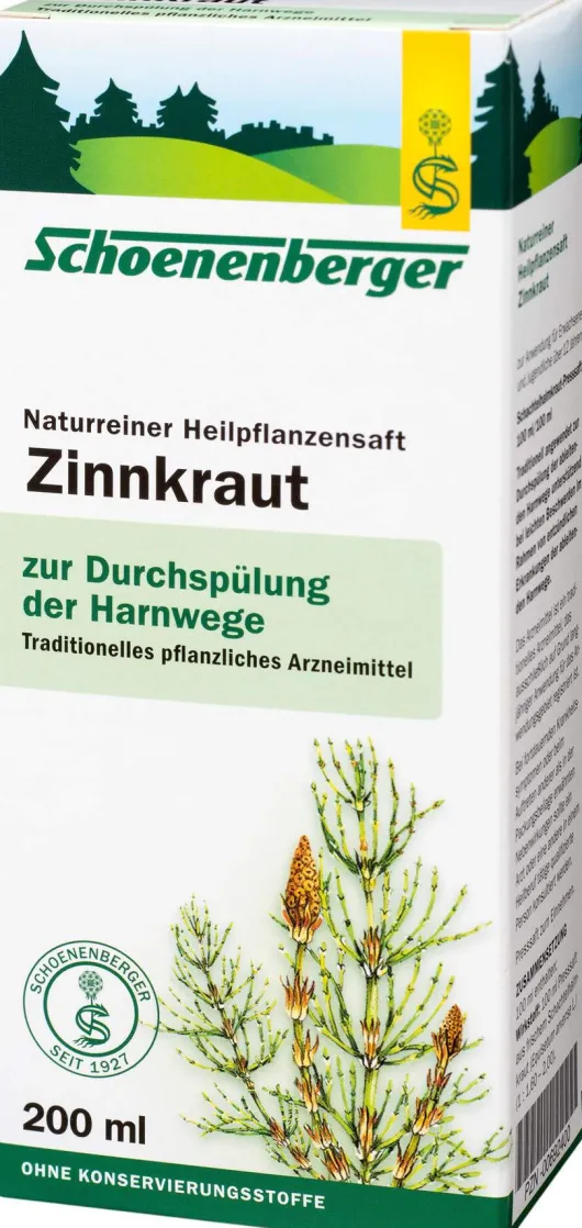 Zinnkraut Saft Schoenenberger 200 ml Flasche