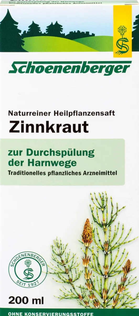 Zinnkraut Saft Schoenenberger 200 ml Flasche