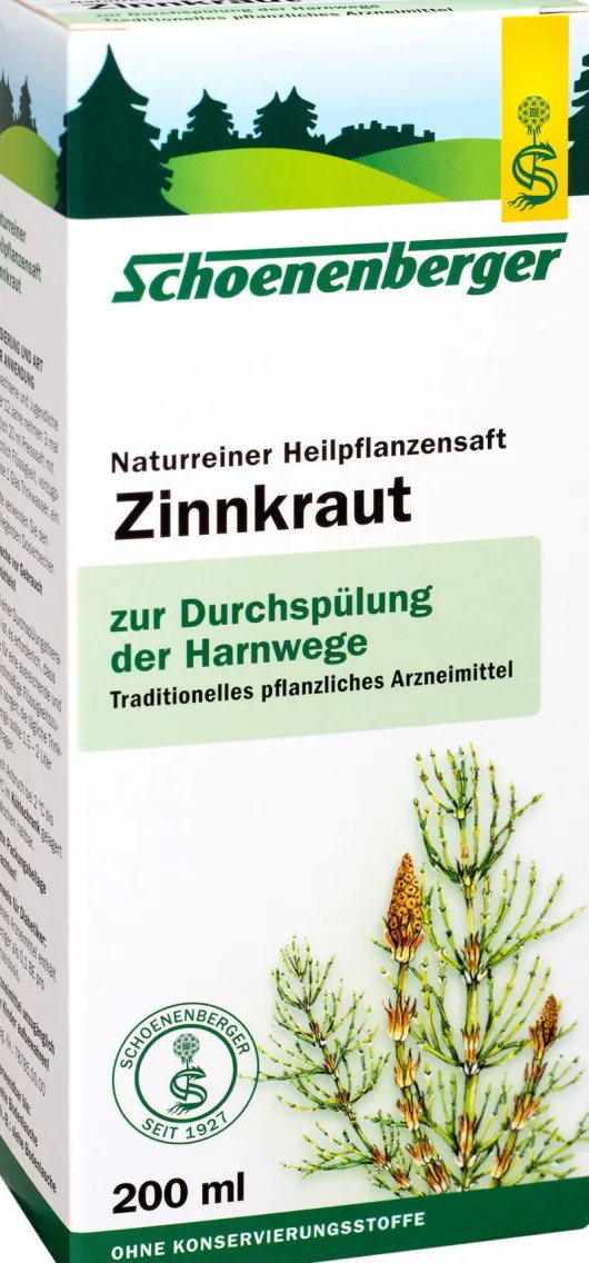 Zinnkraut Saft Schoenenberger 200 ml Flasche