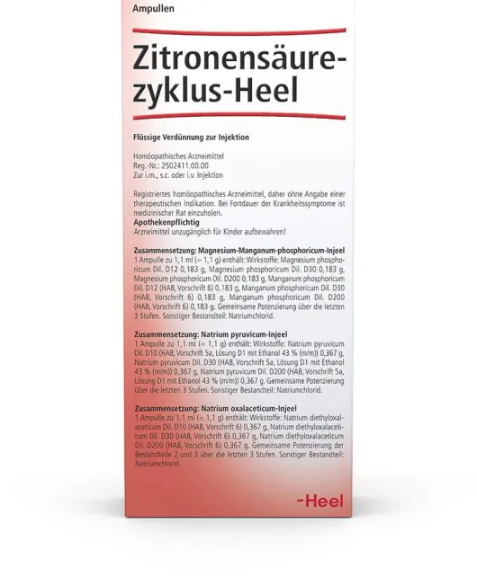 Zitronensäurezyklus Heel 10 Ampullen